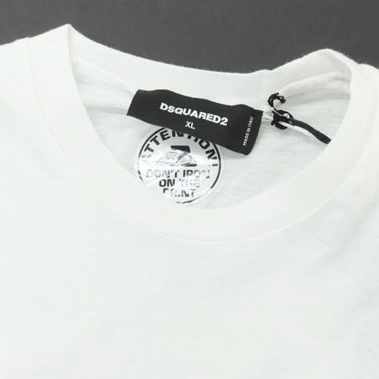 [New] DSQUARED2 Cotton Crew Neck Long Sleeve T-Shirt White [XL] [Condition Rank N] [Men&