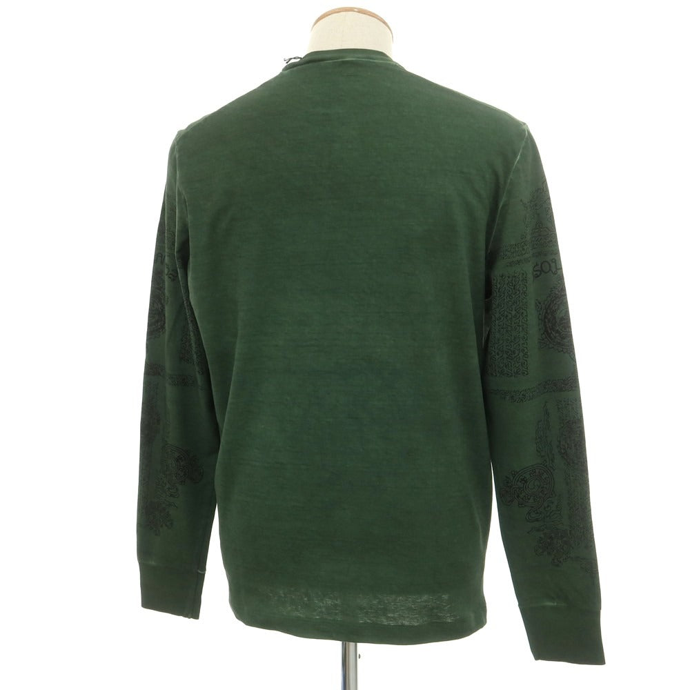【新品】ディースクエアード DSQUARED2 コットン クルーネック 長袖Ｔシャツ ダークグリーン【 S 】【 状態ランクN 】【 メンズ 】