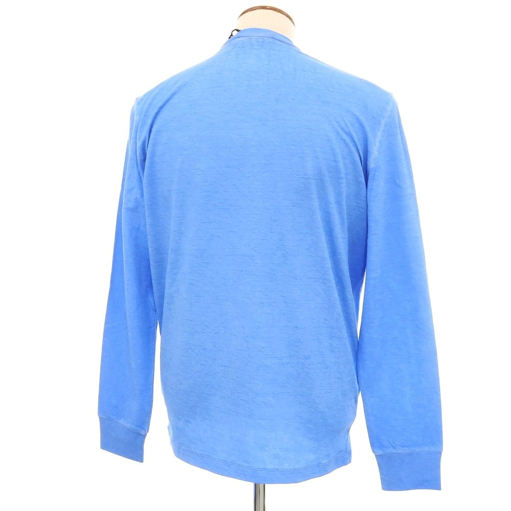 【新品】ディースクエアード DSQUARED2 コットン クルーネック 長袖Ｔシャツ ブルー【 M 】【 状態ランクN 】【 メンズ 】