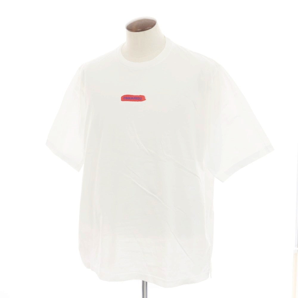 【新品】ディースクエアード DSQUARED2 コットン クルーネック 半袖Ｔシャツ ホワイト【 XXL 】【 状態ランクN 】【 メンズ 】