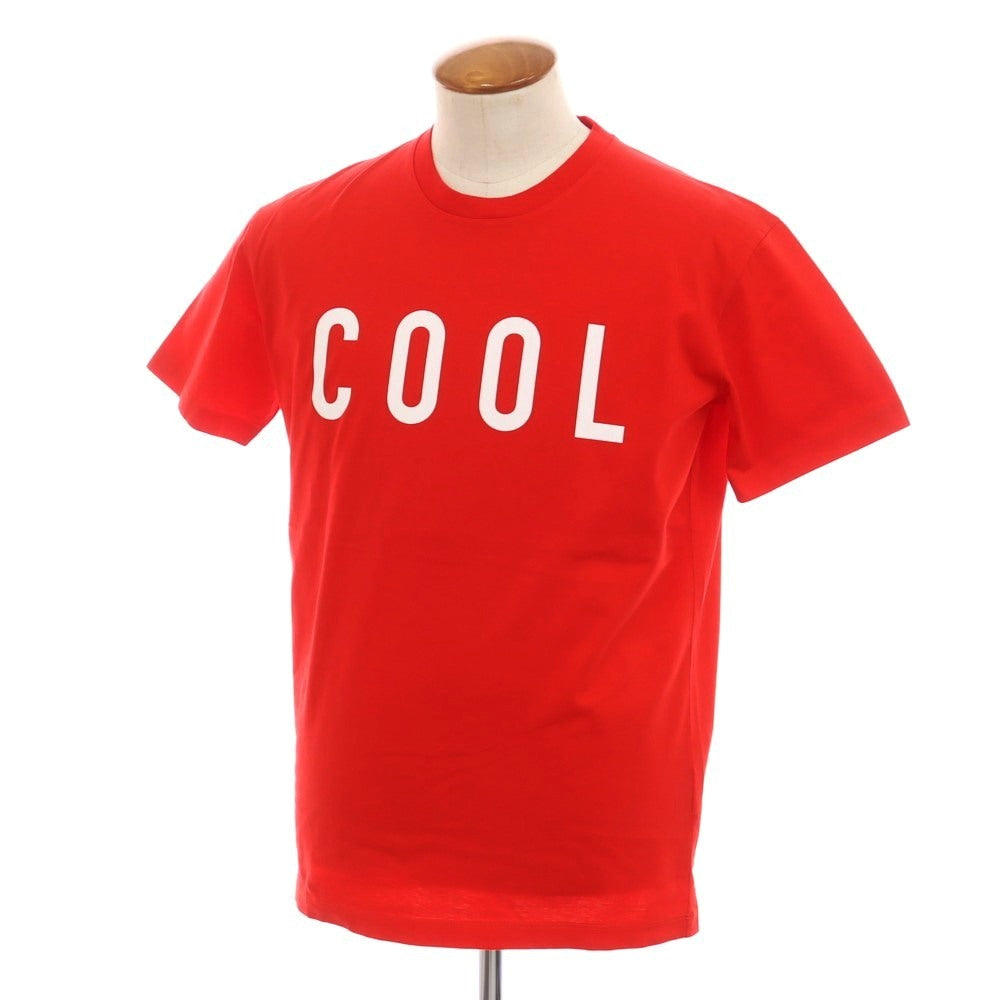 【新品】ディースクエアード DSQUARED2 コットン クルーネック 半袖Ｔシャツ レッド【 M 】【 状態ランクN 】【 メンズ 】