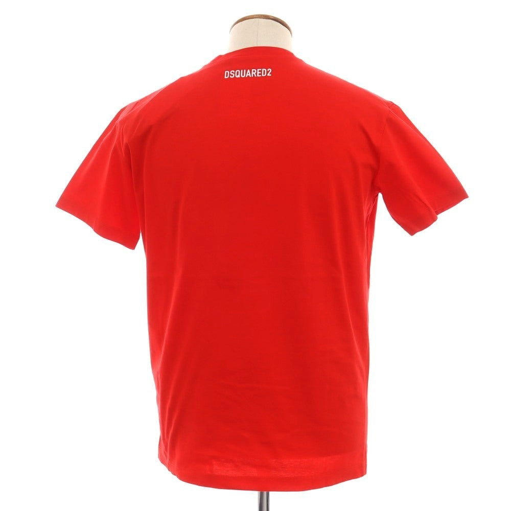 【新品】ディースクエアード DSQUARED2 コットン クルーネック 半袖Ｔシャツ レッド【 M 】【 状態ランクN 】【 メンズ 】