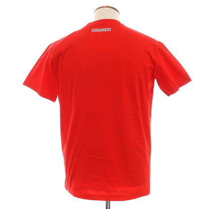 【新品】ディースクエアード DSQUARED2 コットン クルーネック 半袖Ｔシャツ レッド【 M 】【 状態ランクN 】【 メンズ 】