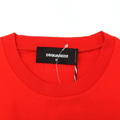 【新品】ディースクエアード DSQUARED2 コットン クルーネック 半袖Ｔシャツ レッド【 M 】【 状態ランクN 】【 メンズ 】