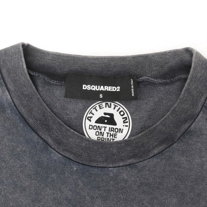 【新品】ディースクエアード DSQUARED2 ダメージ加工 コットン クルーネック 半袖Ｔシャツ ブラック【 S 】【 状態ランクN 】【 メンズ 】