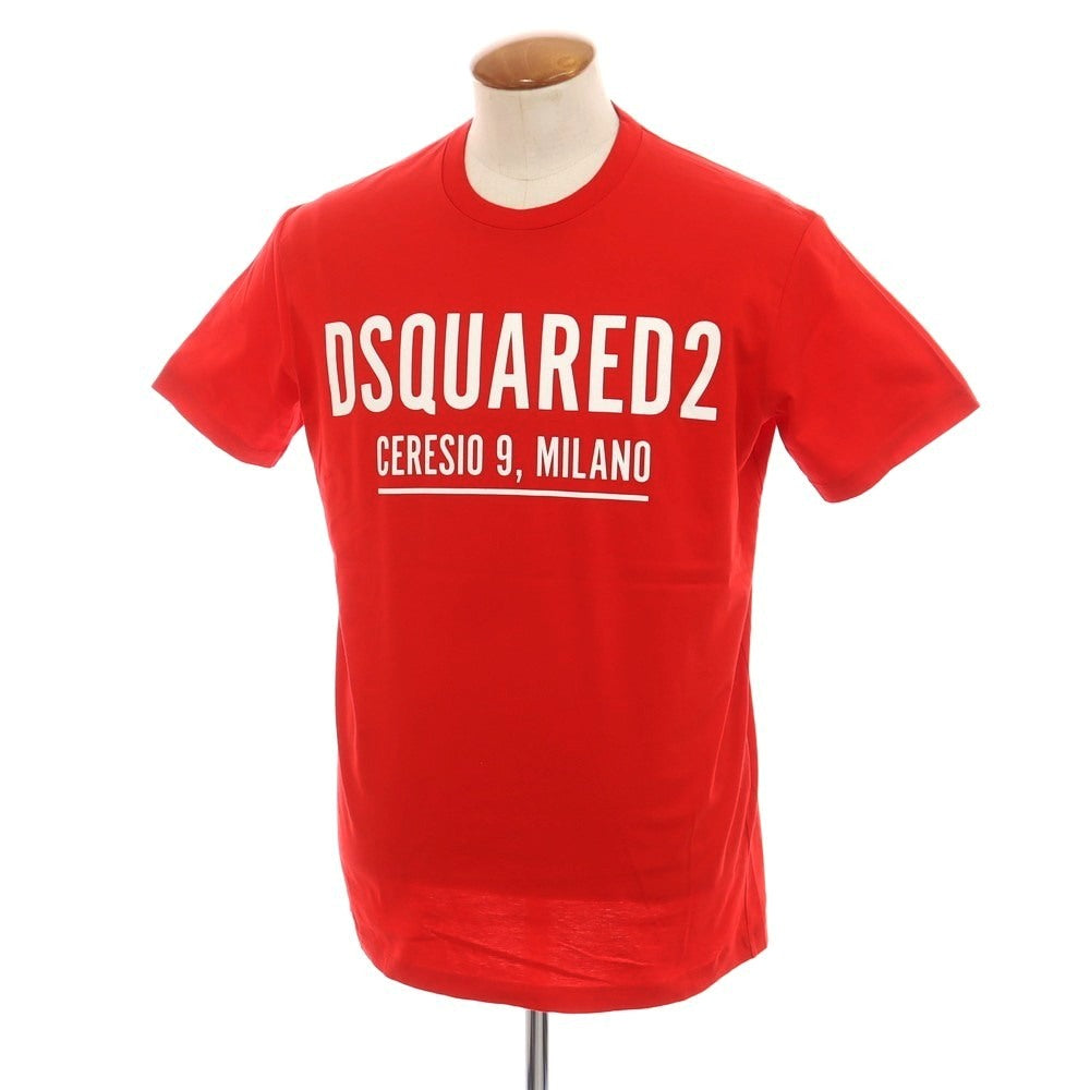 【新品】ディースクエアード DSQUARED2 コットン クルーネック 半袖Ｔシャツ レッド【 L 】【 状態ランクN 】【 メンズ 】
