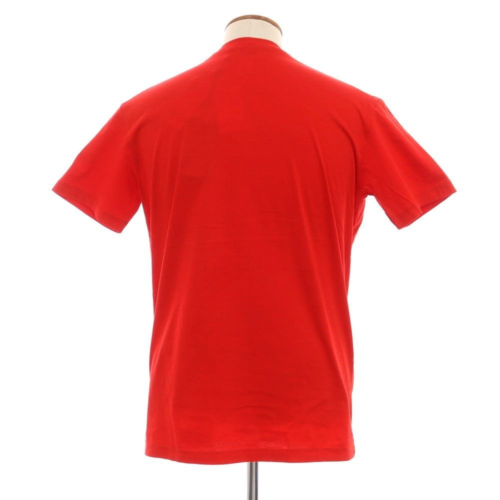 【新品】ディースクエアード DSQUARED2 コットン クルーネック 半袖Ｔシャツ レッド【 L 】【 状態ランクN 】【 メンズ 】