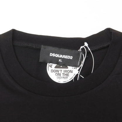 【新品】ディースクエアード DSQUARED2 コットン クルーネック 半袖Ｔシャツ ブラック【 XL 】【 状態ランクN 】【 メンズ 】