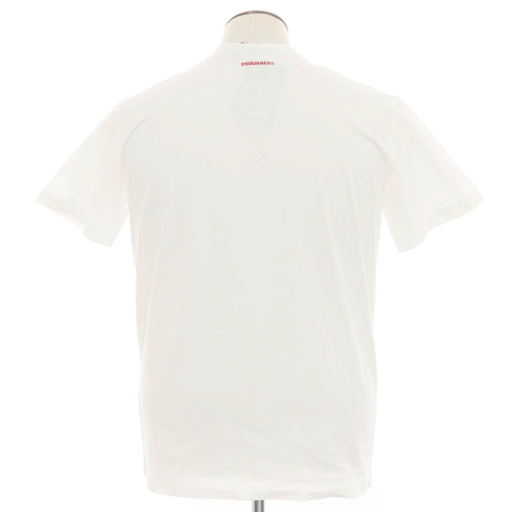 【新品アウトレット】ディースクエアード DSQUARED2 × HONDA コットン クルーネック 半袖Ｔシャツ ホワイト【 L 】【 状態ランクN- 】【 メンズ 】