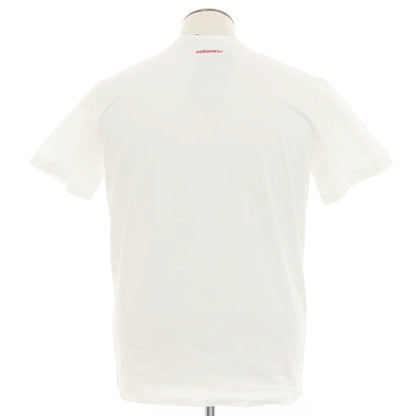 【新品アウトレット】ディースクエアード DSQUARED2 × HONDA コットン クルーネック 半袖Ｔシャツ ホワイト【 L 】【 状態ランクN- 】【 メンズ 】