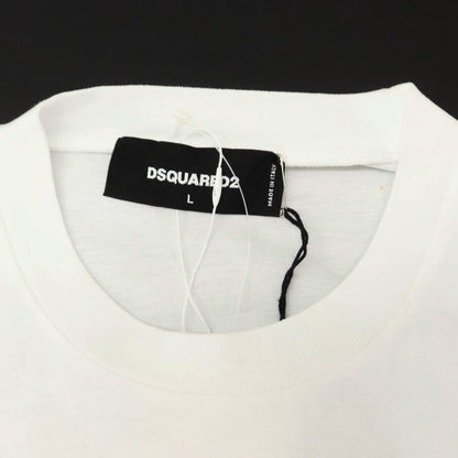 【新品アウトレット】ディースクエアード DSQUARED2 × HONDA コットン クルーネック 半袖Ｔシャツ ホワイト【 L 】【 状態ランクN- 】【 メンズ 】