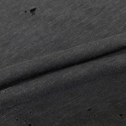 [New] DSQUARED2 Distressed Cotton Rayon Crew Neck Short Sleeve T-Shirt Black [XXL] [Condition Rank N] [Men&