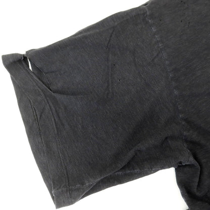 [New] DSQUARED2 Distressed Cotton Rayon Crew Neck Short Sleeve T-Shirt Black [XXL] [Condition Rank N] [Men&