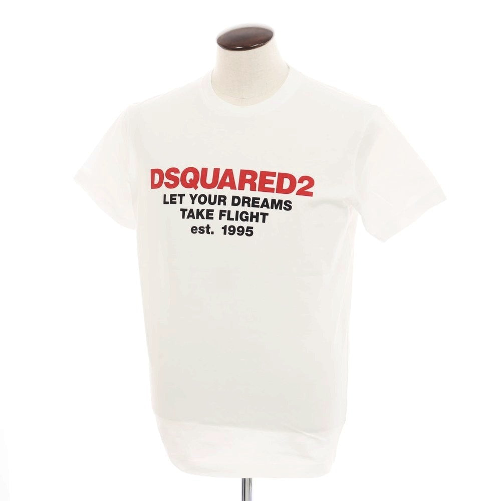 【新品】ディースクエアード DSQUARED2 コットン クルーネック 半袖Ｔシャツ ホワイト【 L 】【 状態ランクN 】【 メンズ 】