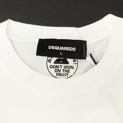 【新品】ディースクエアード DSQUARED2 コットン クルーネック 半袖Ｔシャツ ホワイト【 L 】【 状態ランクN 】【 メンズ 】