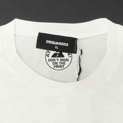 【新品】ディースクエアード DSQUARED2 コットン クルーネック 半袖Ｔシャツ ホワイト【 XL 】【 状態ランクN 】【 メンズ 】
