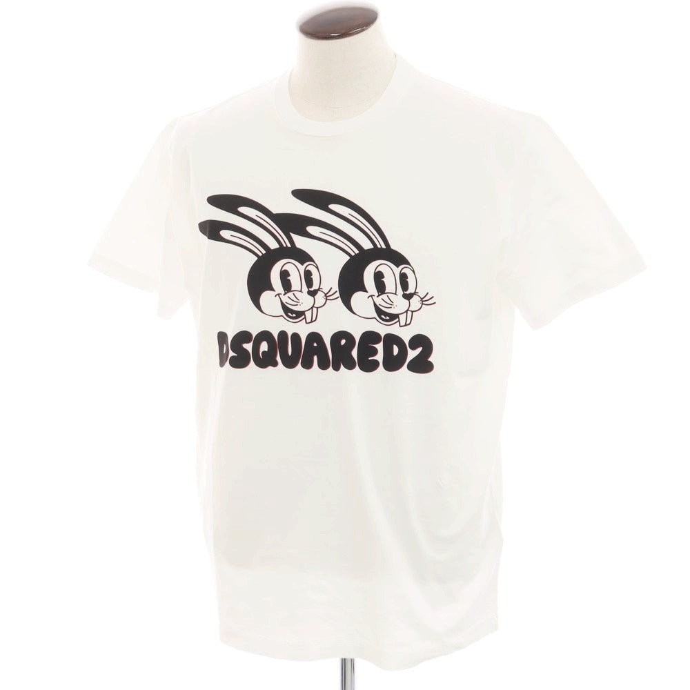 【新品アウトレット】ディースクエアード DSQUARED2 コットン クルーネック 半袖Ｔシャツ ホワイト【 XXL 】【 状態ランクN- 】【 メンズ 】