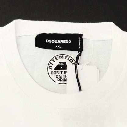 【新品アウトレット】ディースクエアード DSQUARED2 コットン クルーネック 半袖Ｔシャツ ホワイト【 XXL 】【 状態ランクN- 】【 メンズ 】