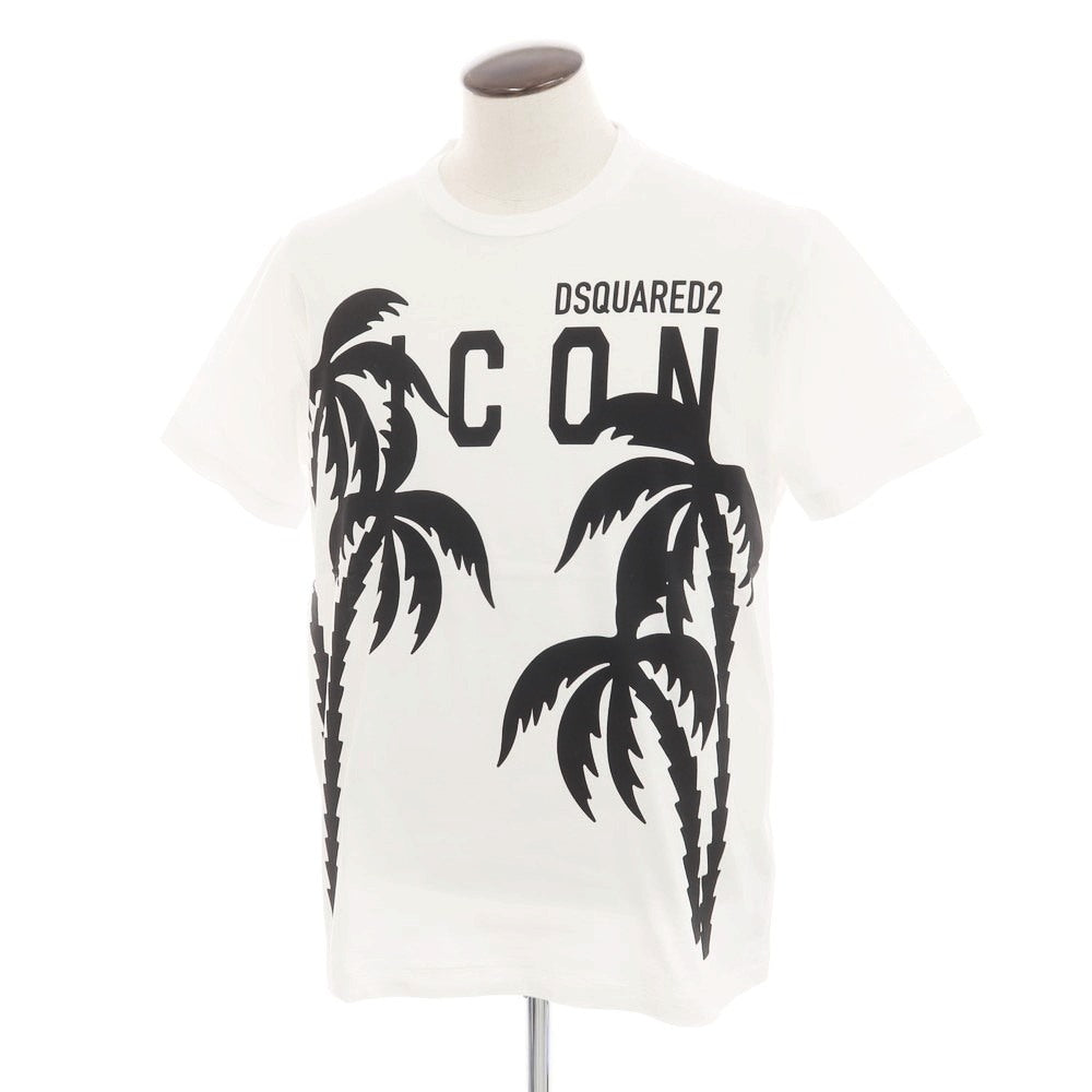 [New] DSQUARED2 Cotton Crew Neck Short Sleeve T-Shirt White [XXL] [Condition Rank N] [Men&