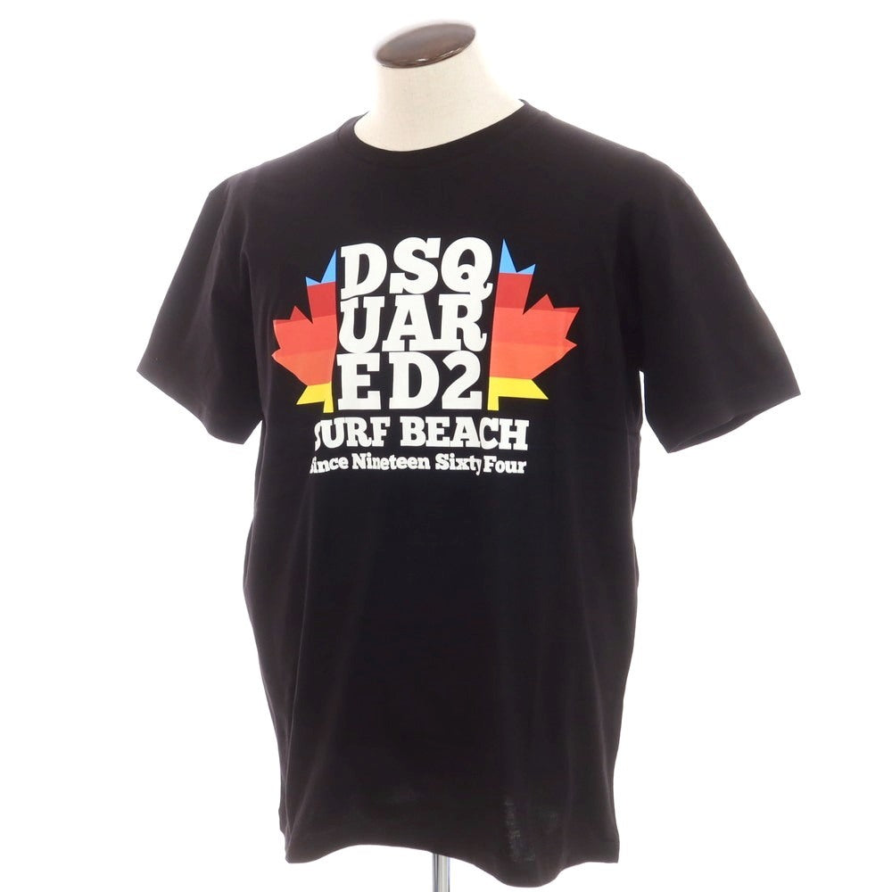 【新品】ディースクエアード DSQUARED2 コットン クルーネック 半袖Ｔシャツ ブラック【 XXL 】【 状態ランクN 】【 メンズ 】