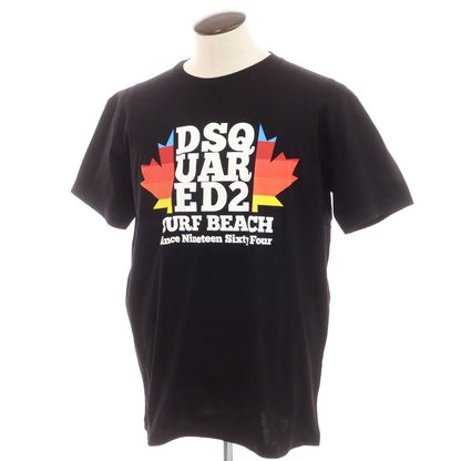 [New] DSQUARED2 Cotton Crew Neck Short Sleeve T-Shirt Black [XXL] [Condition Rank N] [Men&