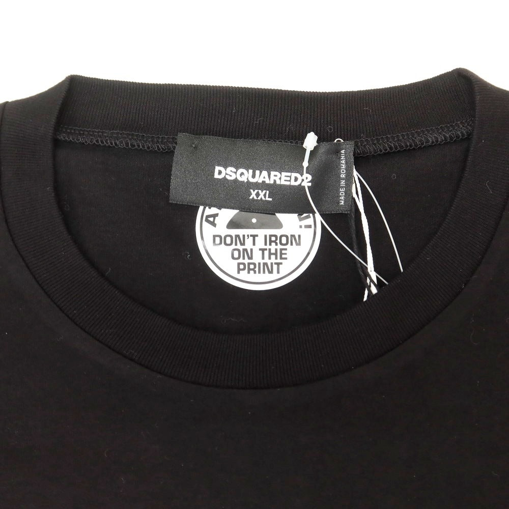 [New] DSQUARED2 Cotton Crew Neck Short Sleeve T-Shirt Black [XXL] [Condition Rank N] [Men&