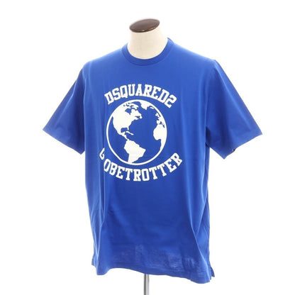 【新品】ディースクエアード DSQUARED2 コットン クルーネック 半袖Ｔシャツ ブルー【 L 】【 状態ランクN 】【 メンズ 】