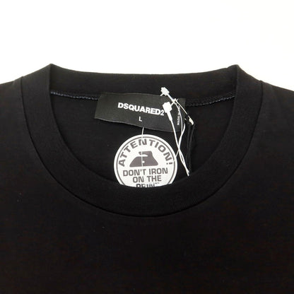 【新品】ディースクエアード DSQUARED2 コットン クルーネック 半袖Ｔシャツ ブラック【 L 】【 状態ランクN 】【 メンズ 】