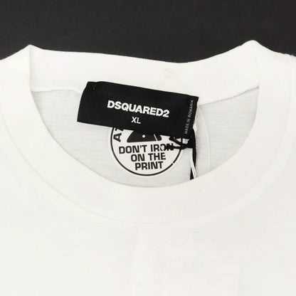 [New] DSQUARED2 Cotton Crew Neck Short Sleeve T-Shirt White [XL] [Condition Rank N] [Men&