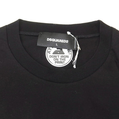 【新品】ディースクエアード DSQUARED2 コットン クルーネック 半袖Ｔシャツ ブラック【 L 】【 状態ランクN 】【 メンズ 】