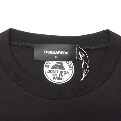 【新品アウトレット】ディースクエアード DSQUARED2 コットン クルーネック 半袖Ｔシャツ ブラック【 XL 】【 状態ランクN- 】【 メンズ 】