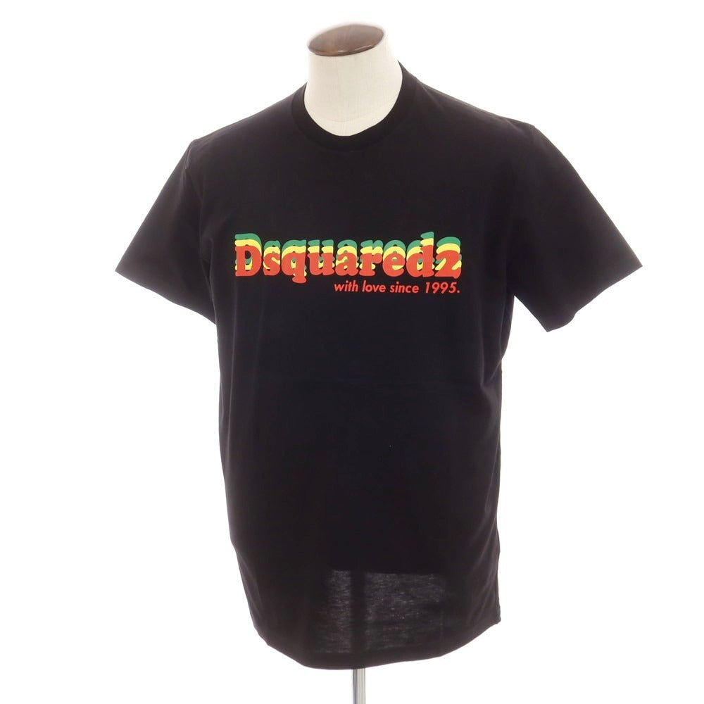 【新品アウトレット】ディースクエアード DSQUARED2 コットン クルーネック 半袖Ｔシャツ ブラック【 XXL 】【 状態ランクN- 】【 メンズ 】