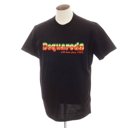 【新品アウトレット】ディースクエアード DSQUARED2 コットン クルーネック 半袖Ｔシャツ ブラック【 XXL 】【 状態ランクN- 】【 メンズ 】