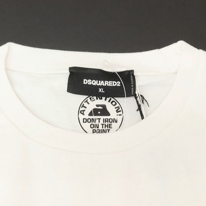 【新品アウトレット】ディースクエアード DSQUARED2 コットン クルーネック 半袖Ｔシャツ ホワイト【 XL 】【 状態ランクN- 】【 メンズ 】
