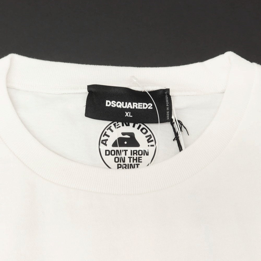 [New] DSQUARED2 Cotton Crew Neck Short Sleeve T-Shirt White [XL] [Condition Rank N] [Men&