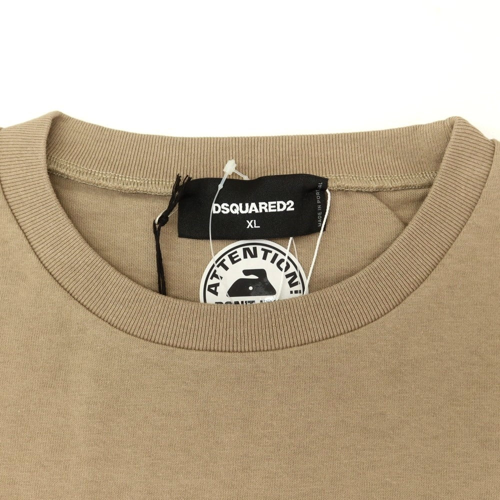 【新品】ディースクエアード DSQUARED2 コットン クルーネック 半袖Ｔシャツ ベージュ【 XL 】【 状態ランクN 】【 メンズ 】
