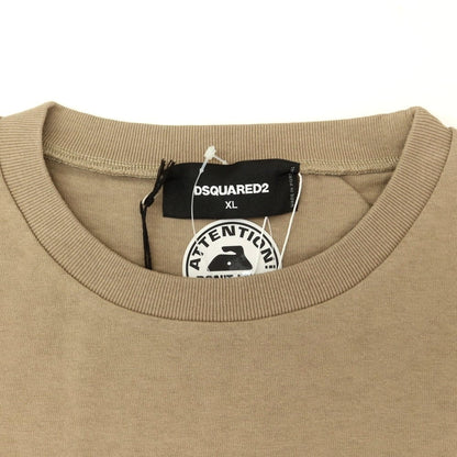 【新品】ディースクエアード DSQUARED2 コットン クルーネック 半袖Ｔシャツ ベージュ【 XL 】【 状態ランクN 】【 メンズ 】