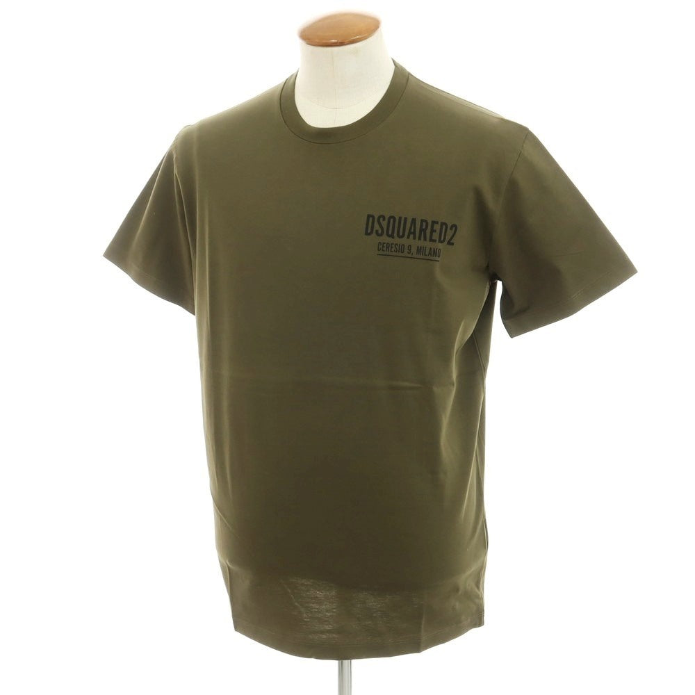 【新品】ディースクエアード DSQUARED2 コットン クルーネック 半袖Ｔシャツ オリーブ【 L 】【 状態ランクN 】【 メンズ 】