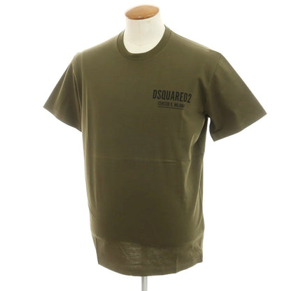 [New] DSQUARED2 Cotton Crew Neck Short Sleeve T-Shirt Olive [L] [Condition Rank N] [Men&