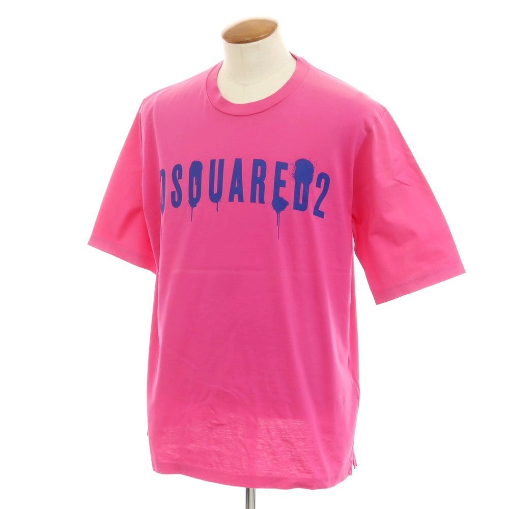 【新品】ディースクエアード DSQUARED2 コットン クルーネック 半袖Ｔシャツ ショッキングピンク【 M 】【 状態ランクN 】【 メンズ 】