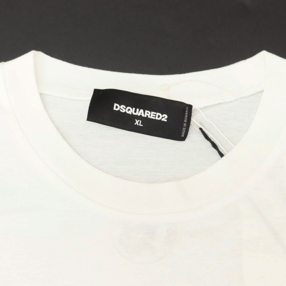 【新品アウトレット】ディースクエアード DSQUARED2 コットン クルーネック 半袖Ｔシャツ ホワイト【 XL 】【 状態ランクN- 】【 メンズ 】