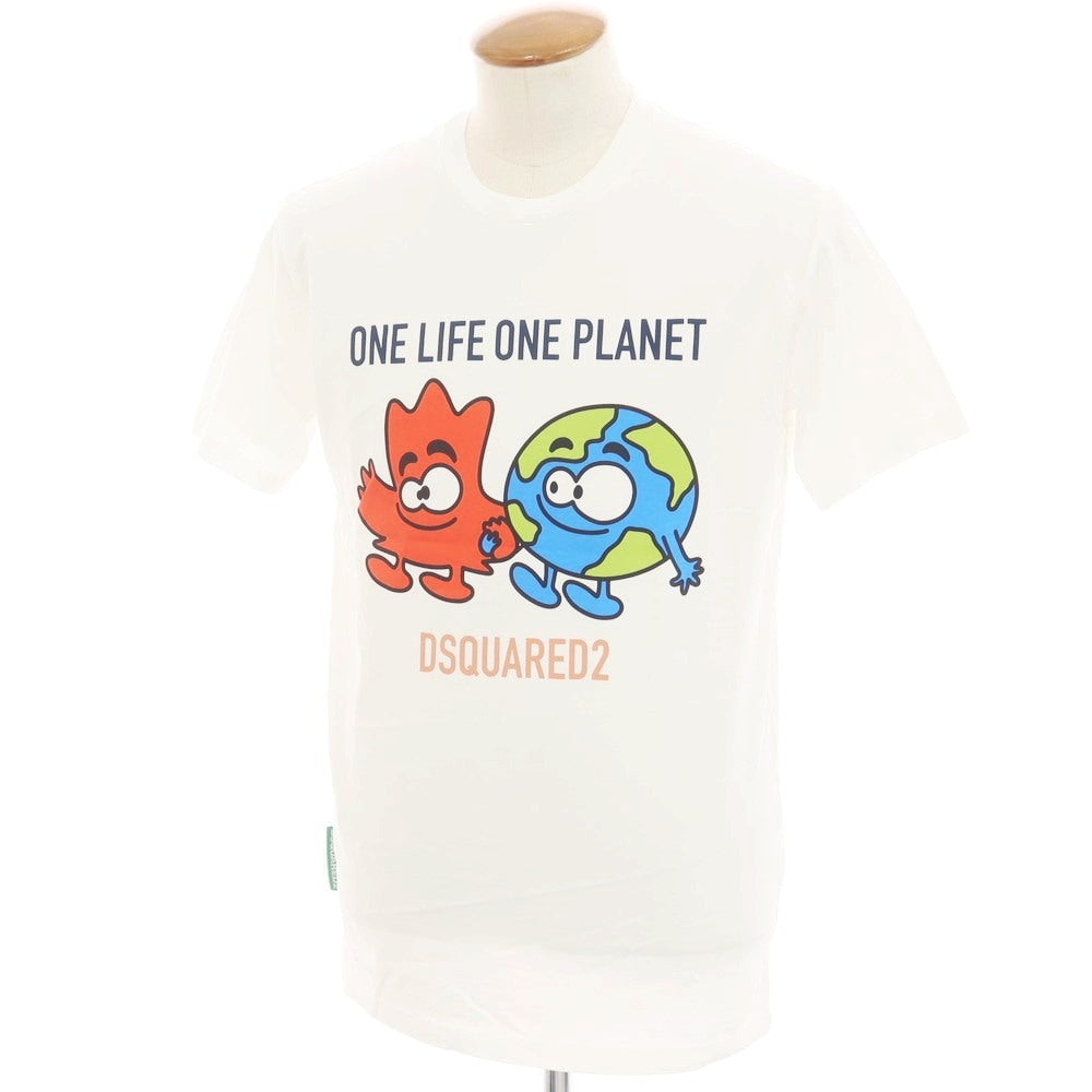 【新品アウトレット】ディースクエアード DSQUARED2 コットン クルーネック 半袖Ｔシャツ ホワイト【 M 】【 状態ランクN- 】【 メンズ 】