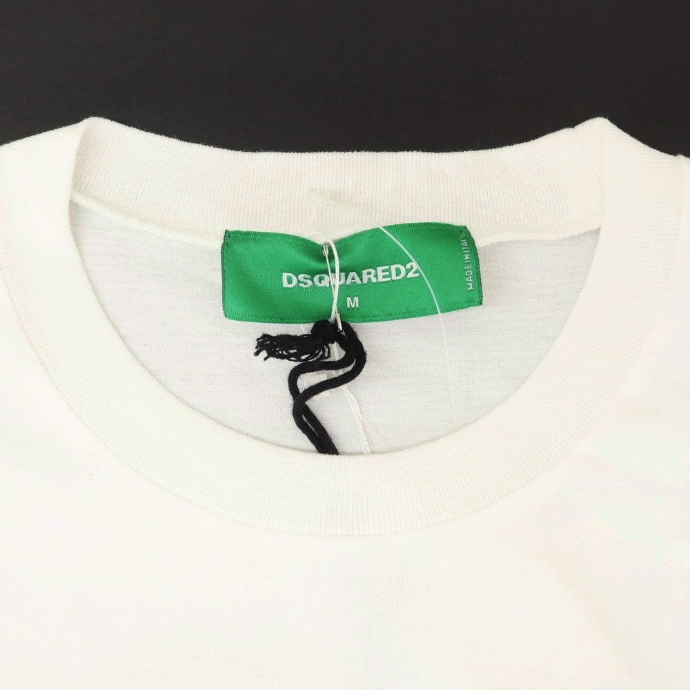 【新品アウトレット】ディースクエアード DSQUARED2 コットン クルーネック 半袖Ｔシャツ ホワイト【 M 】【 状態ランクN- 】【 メンズ 】