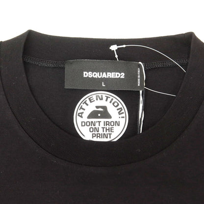 【新品】ディースクエアード DSQUARED2 コットン クルーネック 半袖Ｔシャツ ブラック【 L 】【 状態ランクN 】【 メンズ 】