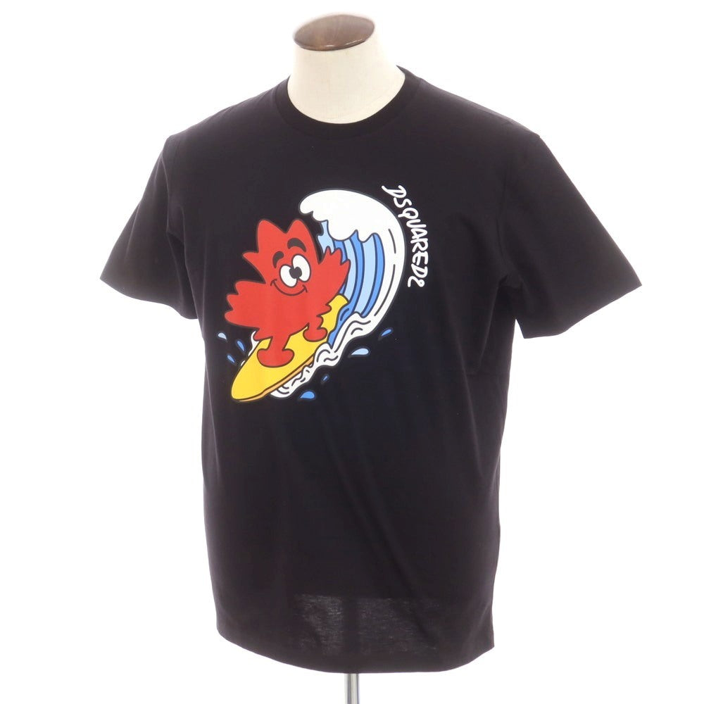 【新品】ディースクエアード DSQUARED2 コットン クルーネック 半袖Ｔシャツ ブラック【 XL 】【 状態ランクN 】【 メンズ 】