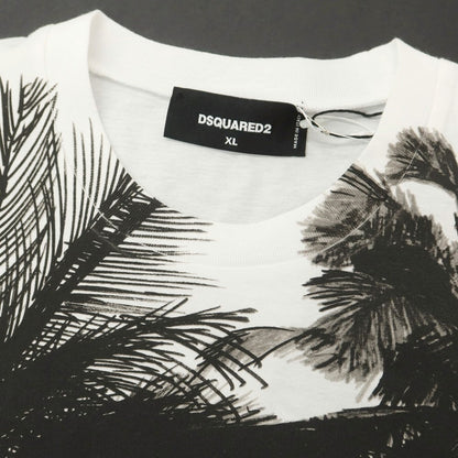 [New Outlet] DSQUARED2 Cotton Crew Neck Short Sleeve T-Shirt White [XL] [Condition Rank N-] [Men&