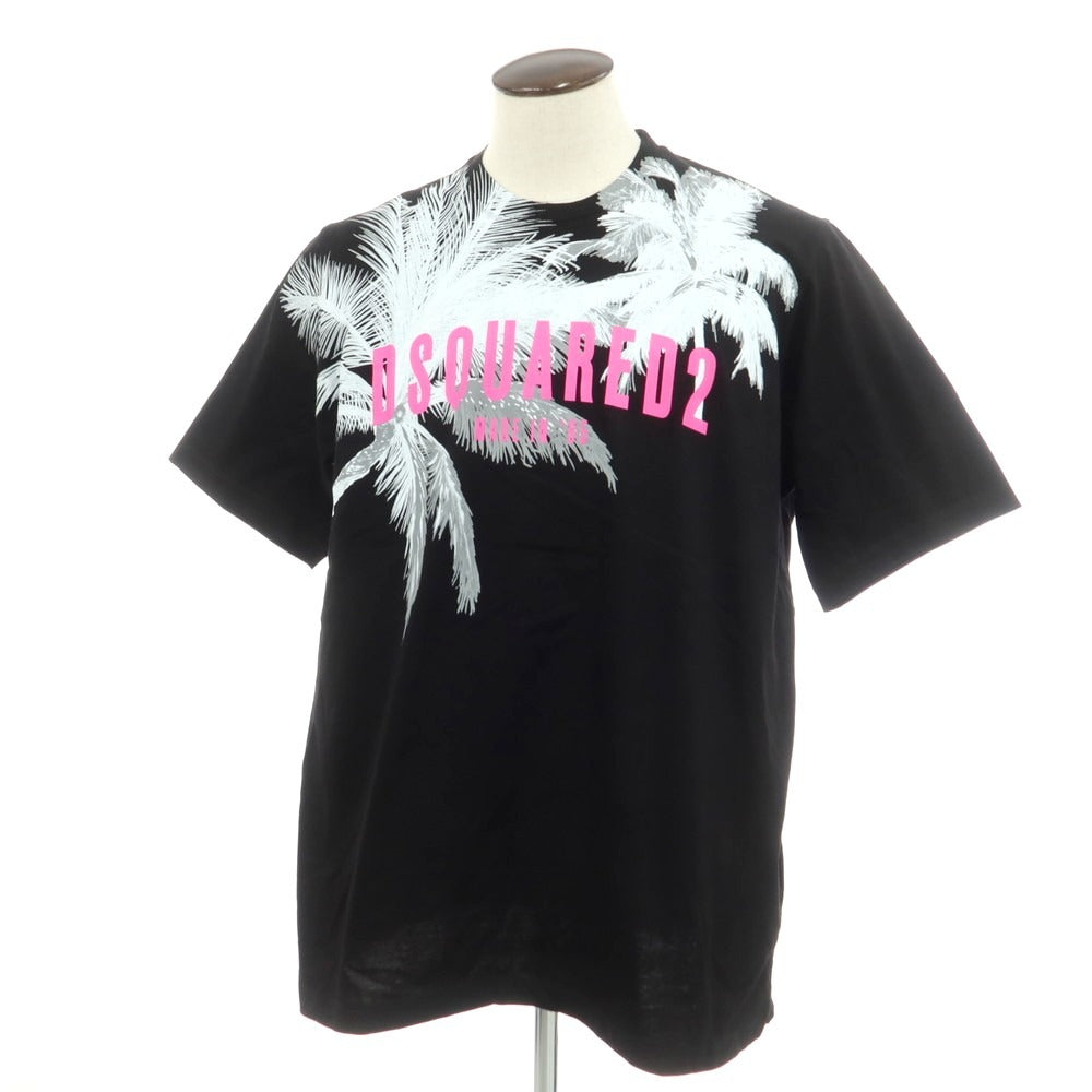 [New] DSQUARED2 Cotton Crew Neck Short Sleeve T-Shirt Black [XL] [Condition Rank N] [Men&