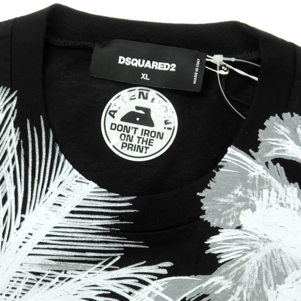 [New] DSQUARED2 Cotton Crew Neck Short Sleeve T-Shirt Black [XL] [Condition Rank N] [Men&