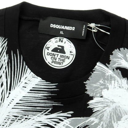 [New] DSQUARED2 Cotton Crew Neck Short Sleeve T-Shirt Black [XL] [Condition Rank N] [Men&