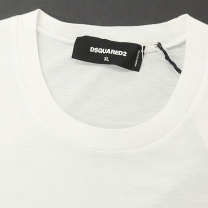 [New Outlet] DSQUARED2 Cotton Crew Neck Short Sleeve T-Shirt White [XL] [Condition Rank N-] [Men&